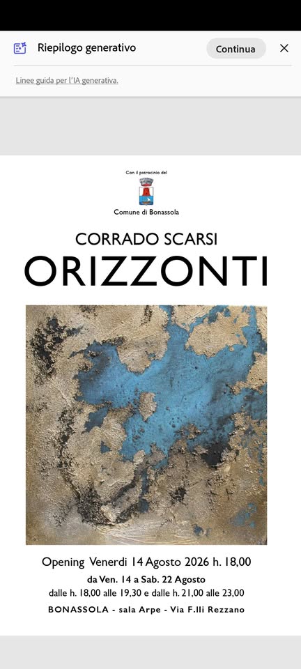 Locandina di Orizzonti - Mostra di Corrado Scarsi