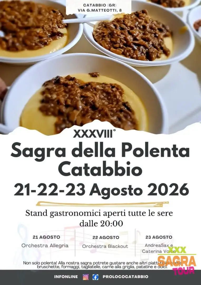 Locandina di XXXVIII Sagra della Polenta di Catabbio