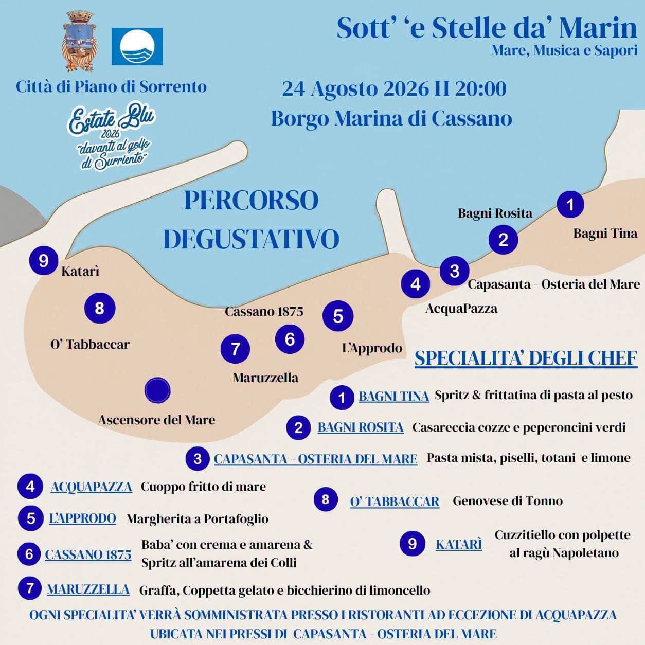 Locandina di Sott' 'e stelle d'a Marina – Mare, Musica e Sapori