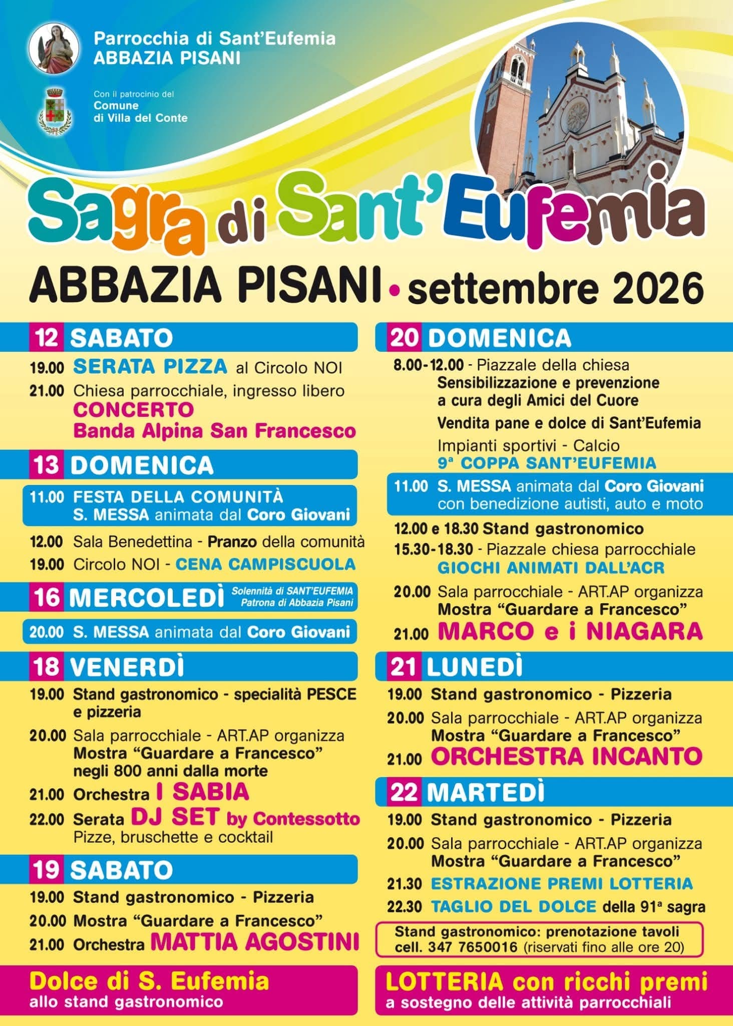 Locandina di 91ª Sagra di Sant'Eufemia