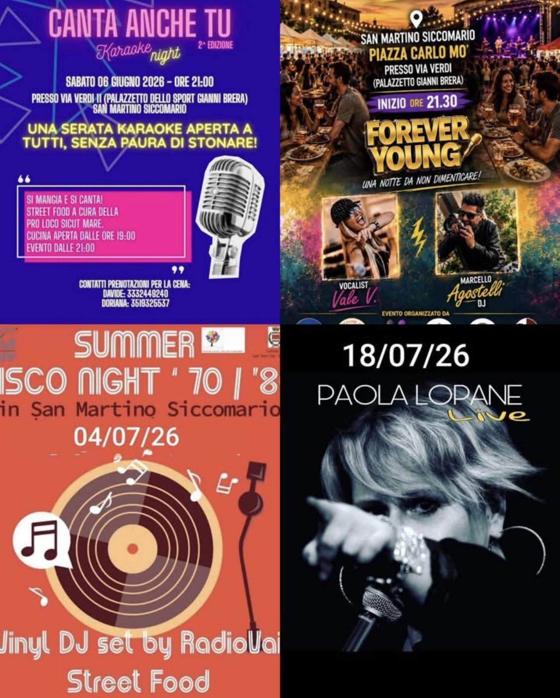 Locandina di Serate musicali con street food in Piazza Carlo Mo'